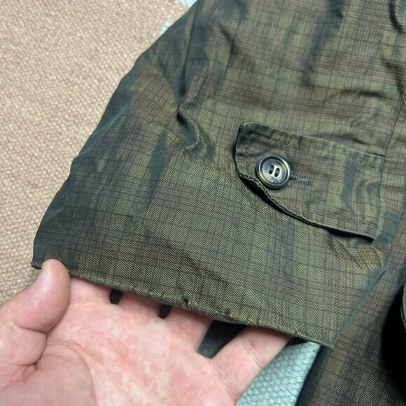 Vintage 1960s trench coat sharkskin rockabilly overcoat plaid jacket men’s 44R - Picture 3 of 10